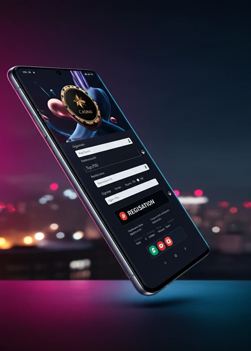 Capture d'écran du formulaire d'enregistrement intuitif de Captain Slots Casino, invitant les nouveaux joueurs à s'inscrire pour commencer leur aventure.